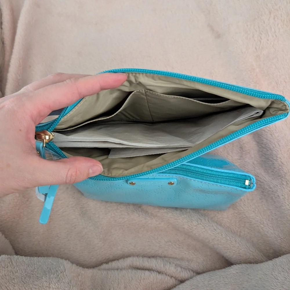 Kate Spade NWT Metro Spade Cosmetic Bag Set In Adriatic - Picture 6 of 8